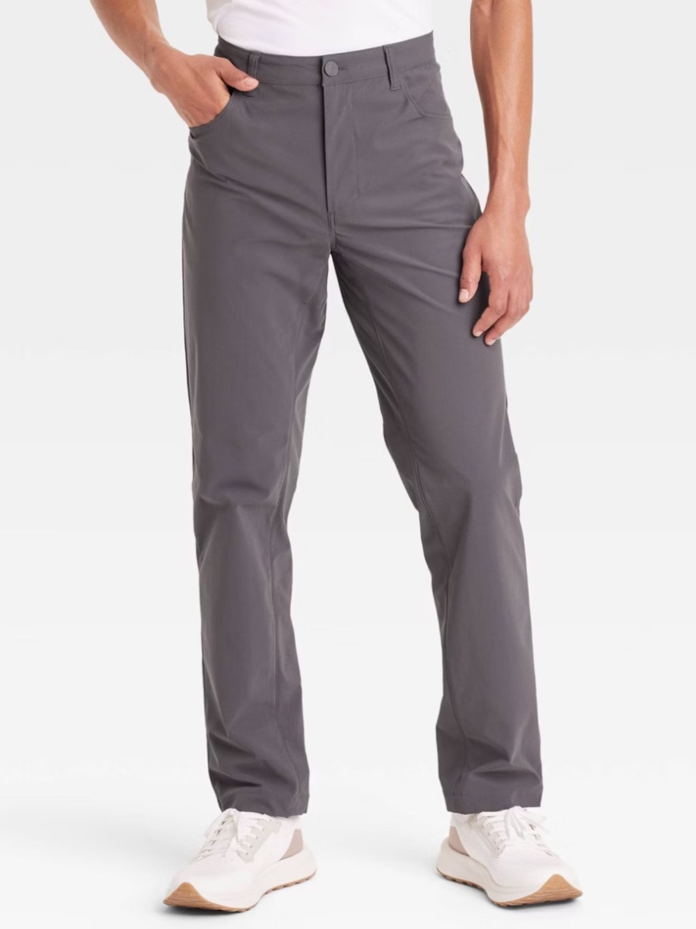 all in motion Men's 360 Lifestyle 5-Pocket Dark Gray Golf Pants, 36 x 32